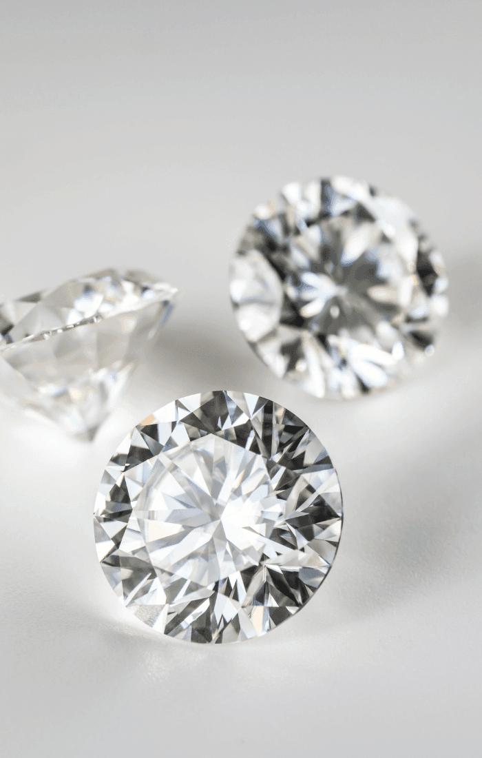 selection of cut diamonds