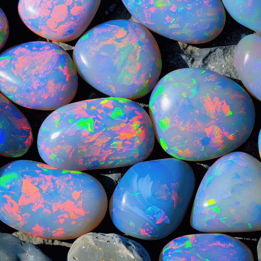 collection of opals